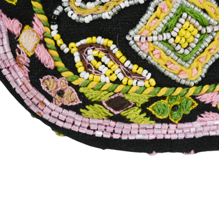 FENDI | Lizard Trim Embellished Fringe Baguette Bag