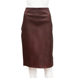 Mulberry Skinny Leather Pencil Skirt
