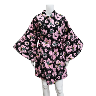 LA VIE STYLE HOUSE | Brocade Floral Wrap Kimono Dress