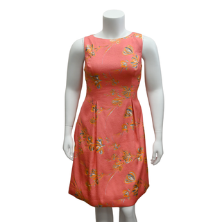 Coral Betsy Jacquard Vine Dress