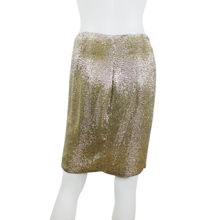 RALPH LAUREN | Gold Beaded Skirt