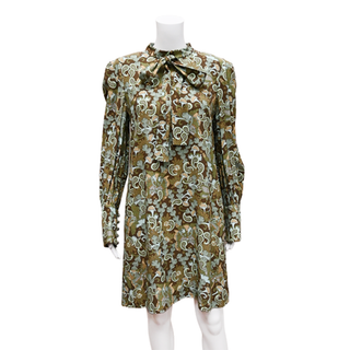 CHLOE | Butterfly Garden Paisley Tie-Neck Dress
