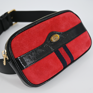 GUCCI | Red Suede Ophidia Belt Bag
