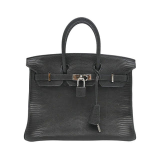 HERMES | 2005 Black Birkin 25 Lizard Leather Bag