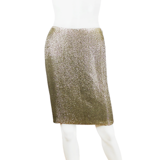 RALPH LAUREN | Gold Beaded Skirt