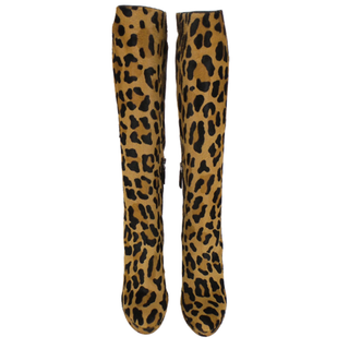 PRADA | Leopard-Print Pony Hair Boots