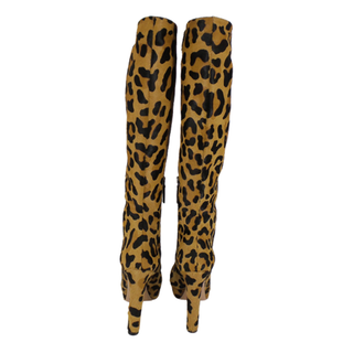 PRADA | Leopard-Print Pony Hair Boots