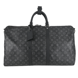 LOUIS VUITTON | Monogram Eclipse Keepall Bandoulière 55 Bag