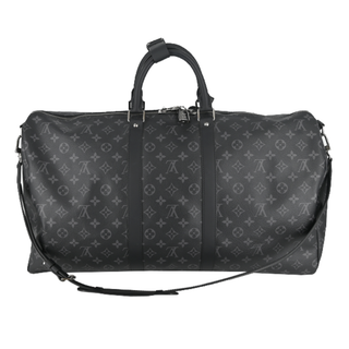 LOUIS VUITTON | Monogram Eclipse Keepall Bandoulière 55 Bag