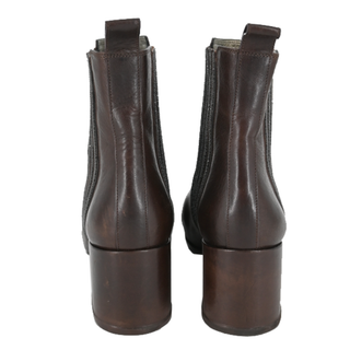 BRUNELLO CUCINELLI | Brown Monili Leather Booties