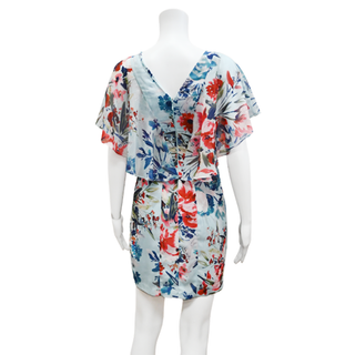 PARKER | Blue Multi-Color Floral Mini Dress