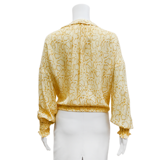 FAITHFULL THE BRAND | Yellow Snake-Print Blouse