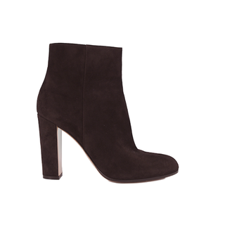 GIANVITO ROSSI | Dark Brown Suede Booties