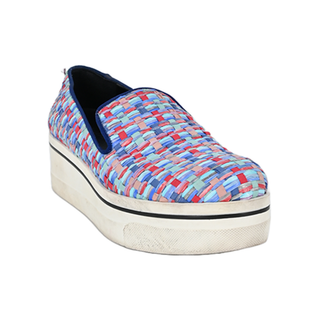 STELLA MCCARTNEY | Multi-Color Woven Platform Sneakers