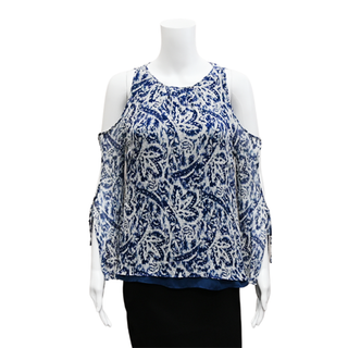 RAMY BROOK | Blue-Print Silk Blouse