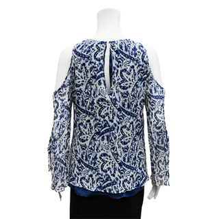 RAMY BROOK | Blue-Print Silk Blouse