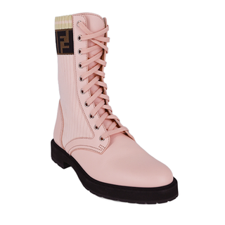 FENDI | Rockoko Pink Zucca Combat Boots