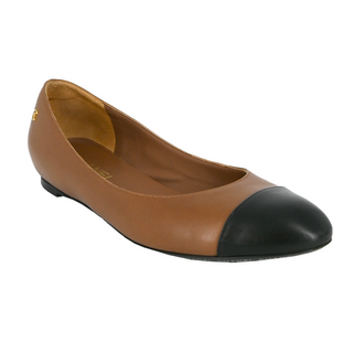 CHANEL | Brown Leather Ballet Flats