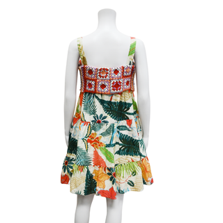 FARM RIO | Granny Crochet Mini Dress