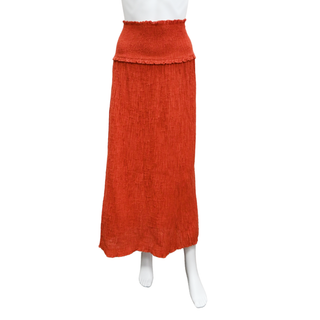 Veneto Clay Shirred Skirt