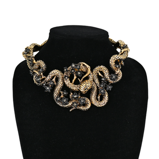 ROBERTO CAVALLI | Floral Snake Collar Necklace