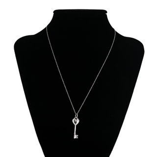 TIFFANY & CO | Diamond Heart Key Pendant Necklace