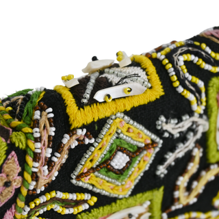 FENDI | Lizard Trim Embellished Fringe Baguette Bag