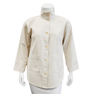 Beige Organic Cotton-Blend Jacket