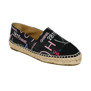 CHANEL | Multi-Color Printed Leather Espadrilles