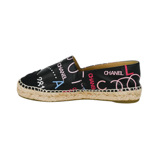 CHANEL | Multi-Color Printed Leather Espadrilles