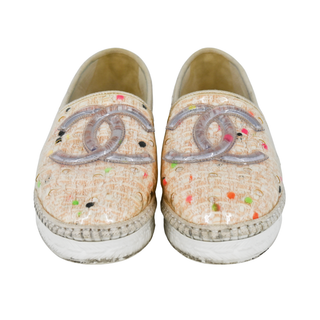 CHANEL | Tweed PVC CC Espadrilles