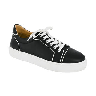 CHRISTIAN LOUBOUTIN | Black & White Leather Sneakers