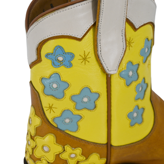 MIRON CROSBY | Floral Multicolor Leather Booties