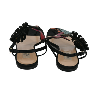 VALENTINO | Tropical Dream Black Sandals