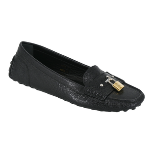 Lock-It Black Leather Loafers