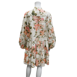 ERDEM | Winona Floral Linen Tiered Dress