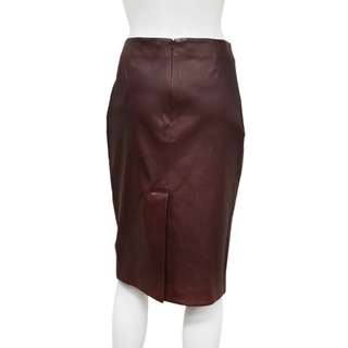 THEORY | Mulberry Skinny Leather Pencil Skirt