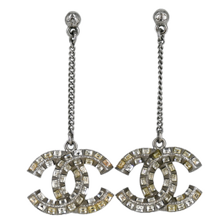 CHANEL | Strauss Crystal CC Earrings
