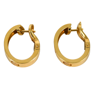 CARTIER | Yellow Gold Diamond LOVE Earrings