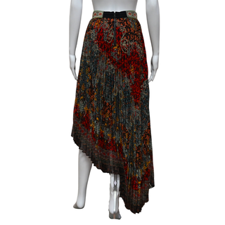 ALICE + OLIVIA | Multicolor Always & Forever Pleated Asymmetrical Skirt
