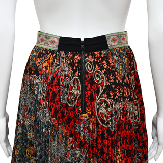 ALICE + OLIVIA | Multicolor Always & Forever Pleated Asymmetrical Skirt