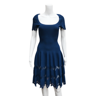 ALAIA | Marine Laser-Cut Flare Dress