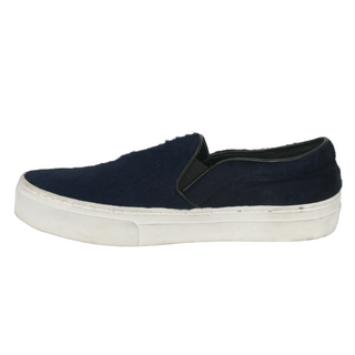 CELINE | Navy Ponyhair Slip-On Sneakers