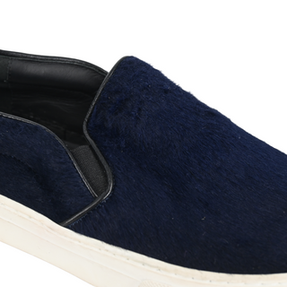 CELINE | Navy Ponyhair Slip-On Sneakers