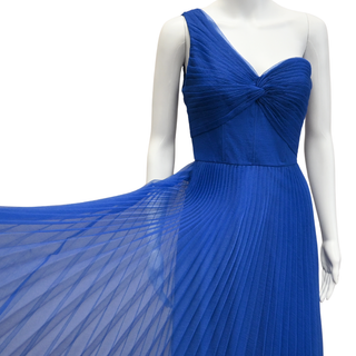 THEIA | Mahlia Pleated One-Shoulder Gown