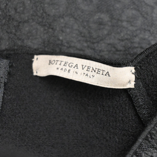 BOTTEGA VENETA | Black Fitted Wool Midi Dress