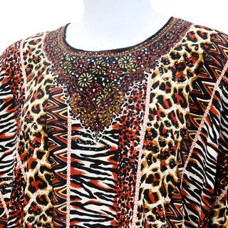 CAMILLA | Animal-Print Kaftan Dress