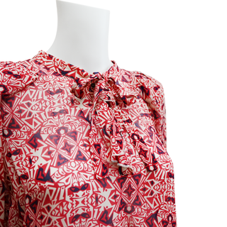 BA&SH | Geometric Print Sheer Blouse