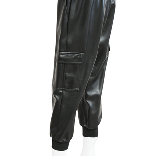 CINQ A SEPT | Giles Black Pleather Joggers