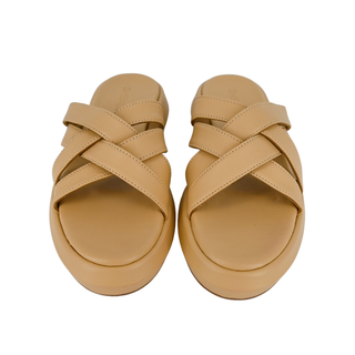 SHEKUDO | Osisi Beige Slide Sandals